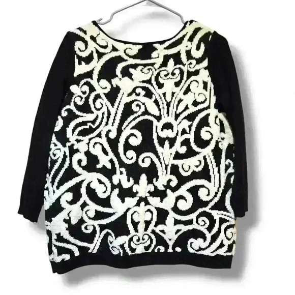 Catherine Malandrino For Design Nation Plush Damask Sweater Large #051 - Picture 1 of 7